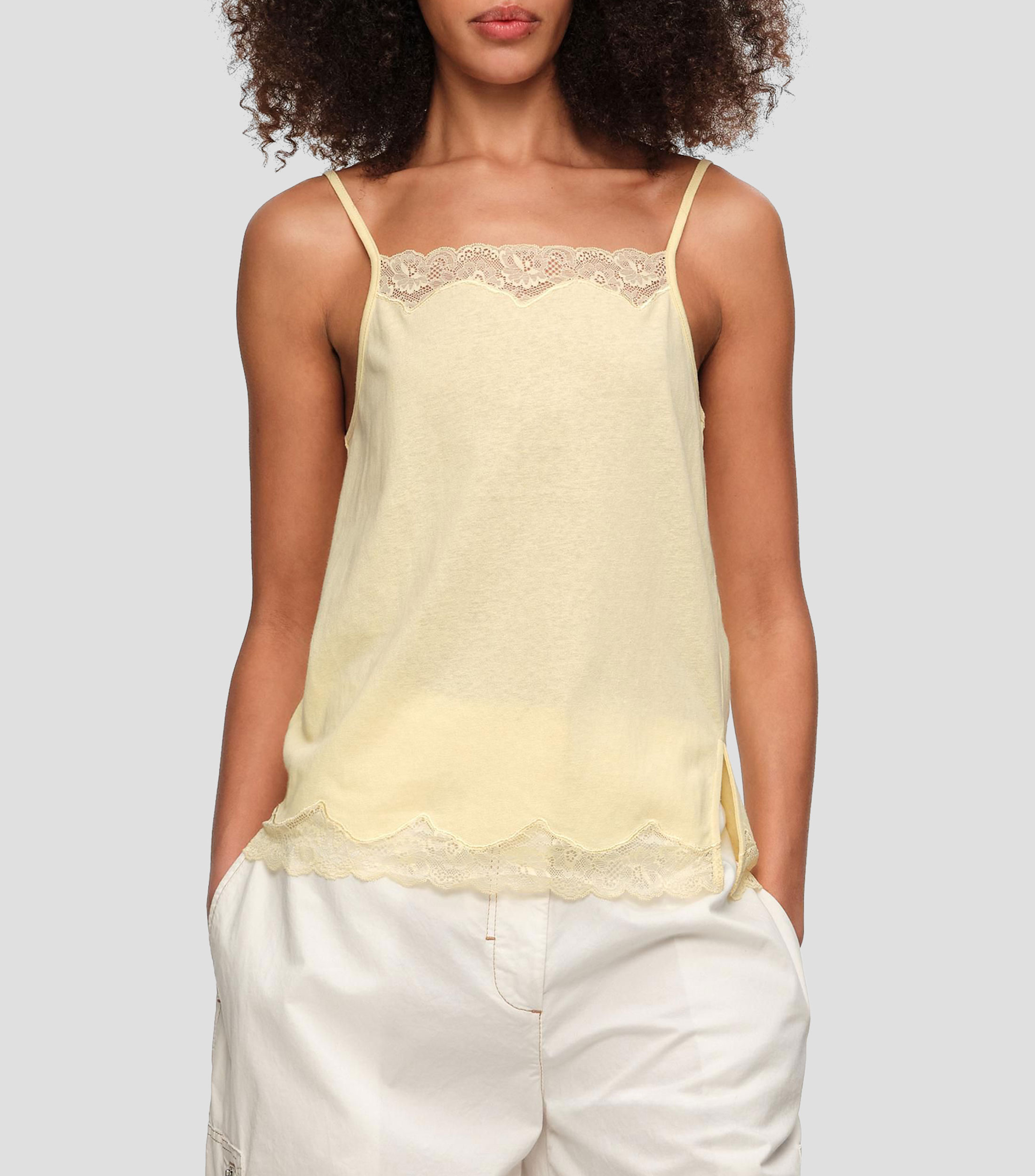 Blusa tirantes encaje Mujer